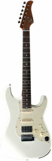 Mooer Ηλεκτρική Κιθάρα ST Style με HSS Διάταξη Μαγνητών Vintage White με Θήκη