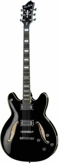 Hagstrom Ηλεκτρική Κιθάρα Semiacoustic με HH Διάταξη Μαγνητών Black