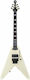 Framus D-Series Artist Line Elektrische Gitarre Fliegendes V mit HS Tonabnehmerkonfiguration Solid Creme White mit Tasche
