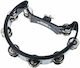 Millenium Black Plastic Hi-Hat Tambourine with Double Row Jingles