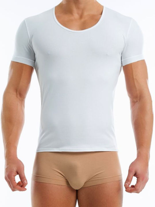Men's Short Sleeve Undershirt White