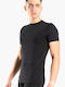Men's Undershirt Short-sleeved in Black Color