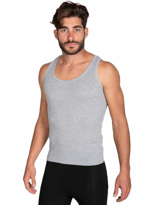 Tricou De Corp Fără Mâneci Pentru Bărbați Gri Full Face