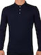 Barbour Men's Long Sleeve Sweater Polo Navy Blue