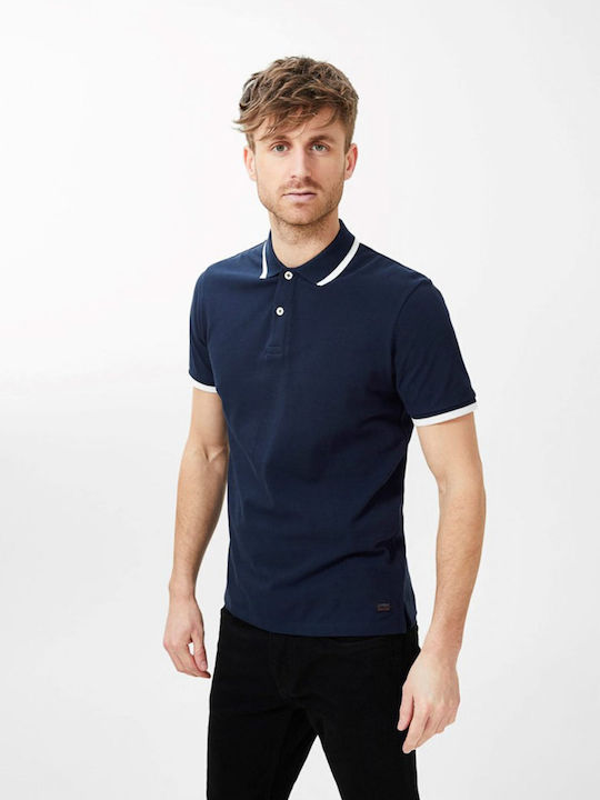 Projekt Produkt Herren Kurzarmshirt Polo Marineblau