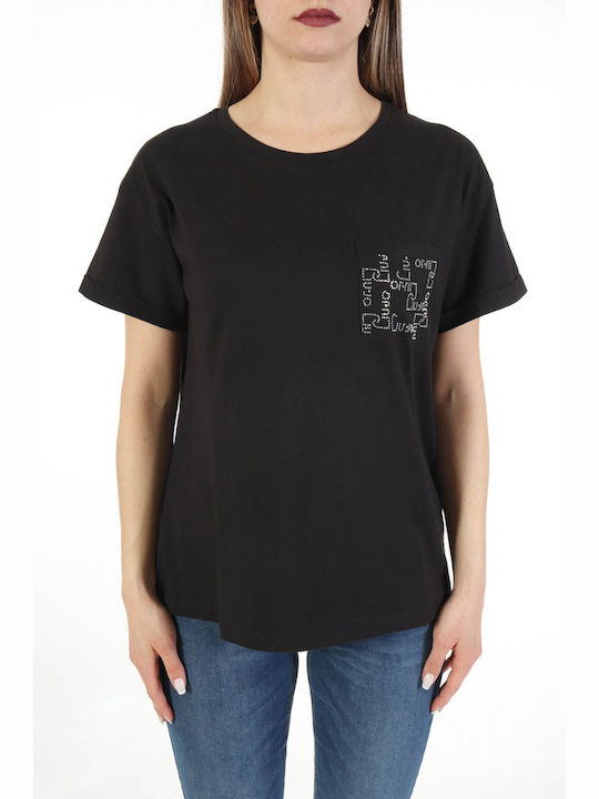 Liu Jo Damen T-Shirt Schwarz