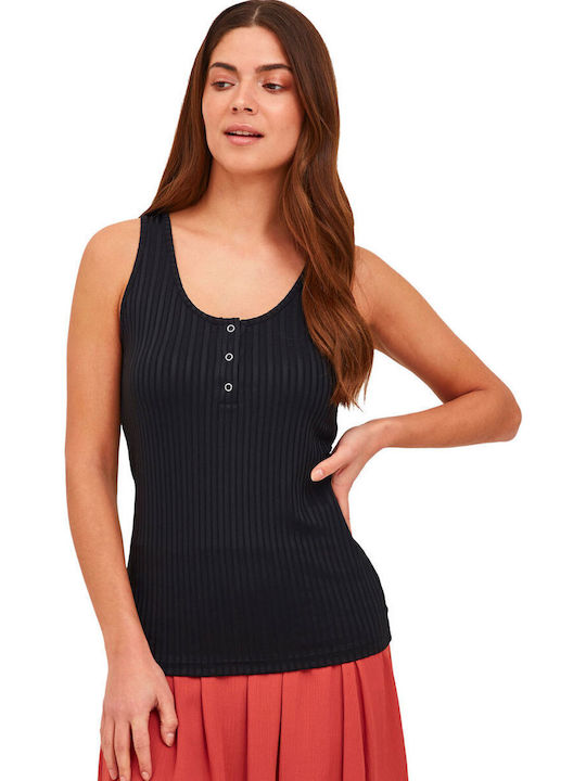 Women's Summer Blouse Sleeveless Black