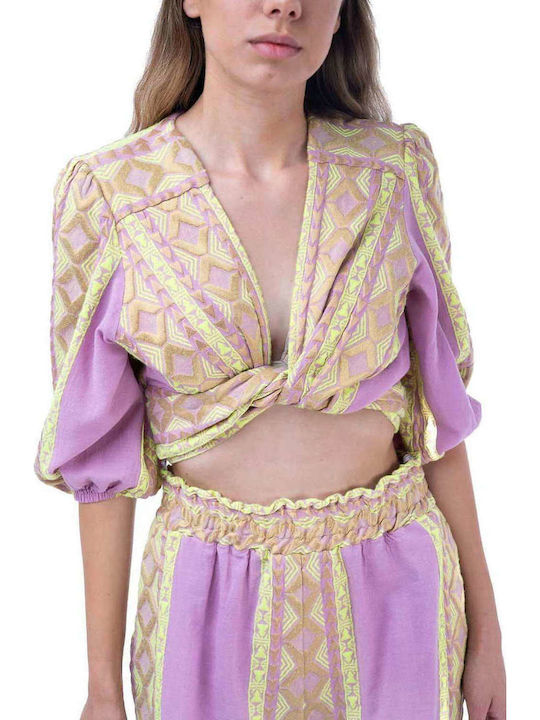 Lace Bluse Lila