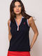 Heavy Tools DIOCO Summer Women's Blouse Sleeveless Navy Blue