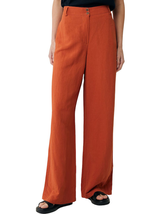 Women's Fabric Trousers Burgundy