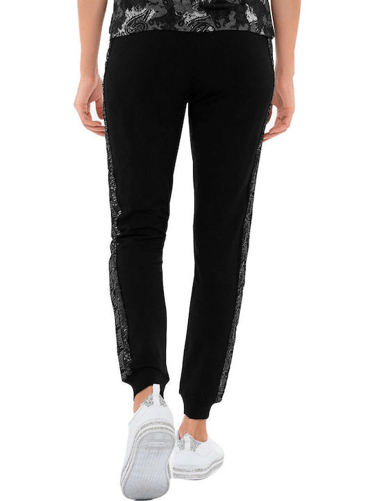 Pantaloni Dama Tesatura Negru