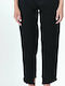 Salt & Pepper Women's Fabric Trousers Black