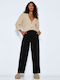 Damen Stoff Hose Schwarz