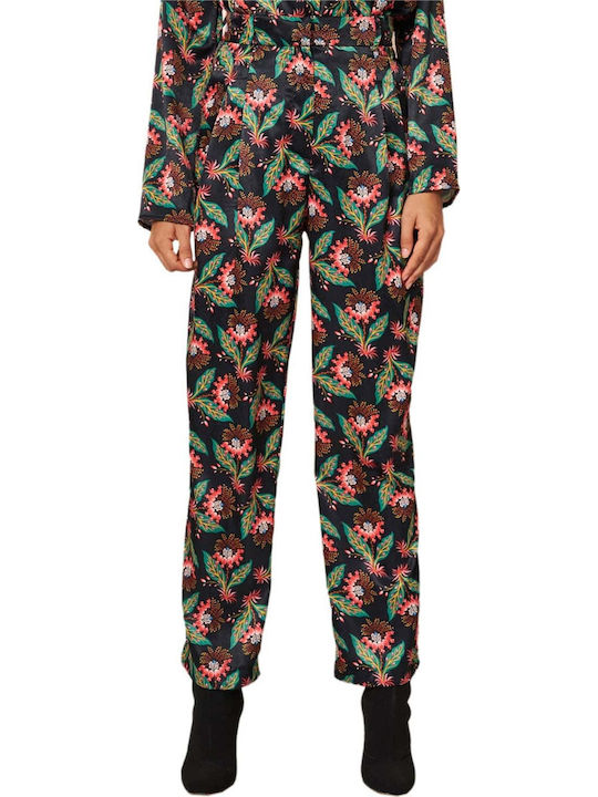 Damen Stoff Hose Schwarz