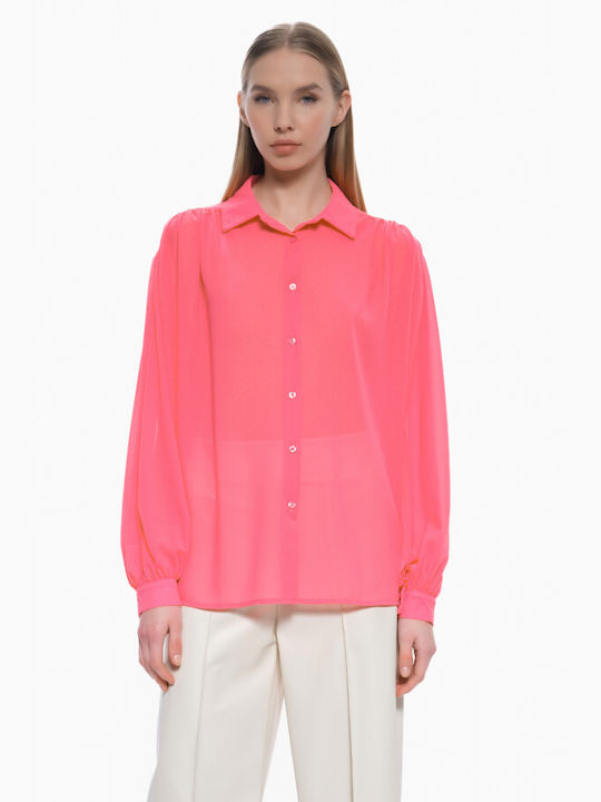 Make your image Women's Monochrome Long Sleeve Shirt Pink