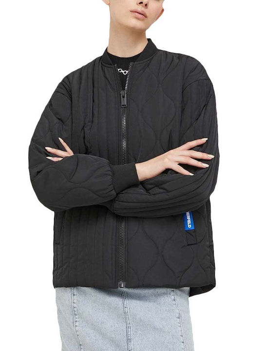 Karl Lagerfeld Women's Long Puffer Jacket for Spring or Autumn Black