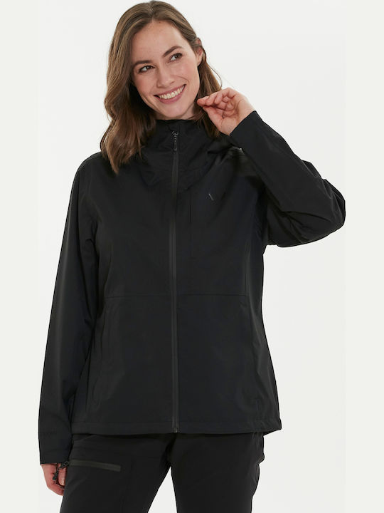 Kurz Damen Puffer Jacke Winddicht Schwarz