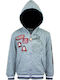 Kids Sweatshirt Cardigan Fleece with Hood Gray Star Wars