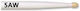 Vic Firth Hickory Μπαγκέτες Ντραμς 5A με Σχήμα Μύτης Drop σε Λευκό Χρώμα
