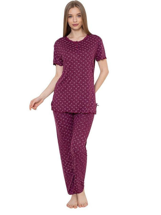 Baki De vară Set Pijamale pentru Femei Violet