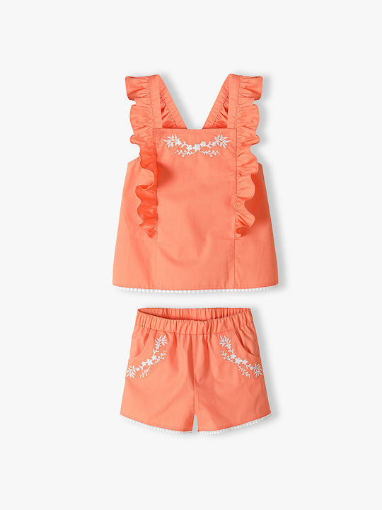 Minoti Kinder Set mit Shorts Sommer 2Stück Orange