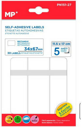 Madrid Papel Notebook Labels 30pcs