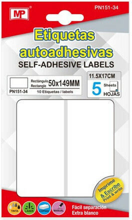 Madrid Papel Notebook Labels 10pcs