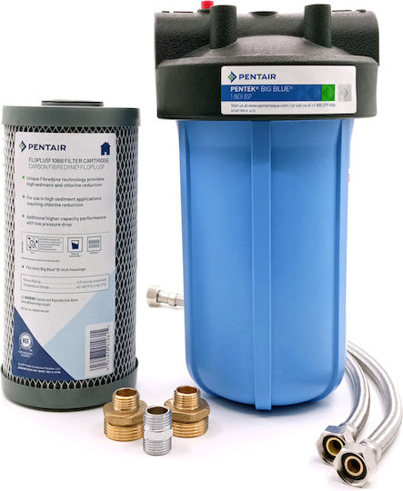 Pentair Wasserfiltrationssystem Unter der Spüle mit Ersatzfilter Pentek FloPlus-10BB 0,5 μm