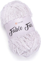 YarnArt Fable Fur Puffy Polyester White 100m 100g