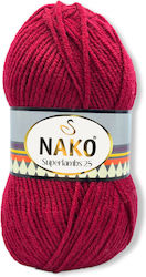 Nako Superlambs 25 Acrilyc Червена 200м 100гр