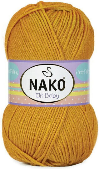Nako Νήμα Πλεξίματος Ακρυλικό Κίτρινο 250m 100gr