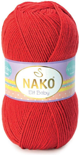 Nako Плетиво за плетене Acrilyc Червен 250м 100гр