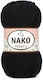 Nako Acrilyc Knitting Yarn Black 225m 100gr