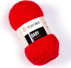 YarnArt Baby Ακρυλικό Κόκκινο 150m 50gr