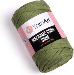 YarnArt Șnur Macrame 3mm Macrame Bumbac Verde M...