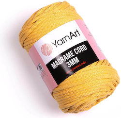 YarnArt Șnur Macrame 3mm Macrame Bumbac Galben ...