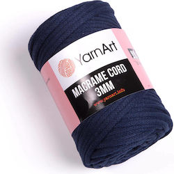 YarnArt Șnur Macrame 3mm Macrame Bumbac Albastr...