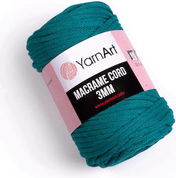 YarnArt Șnur Macrame 3mm Macrame Bumbac Albastr...