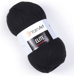 YarnArt Elite Ακρυλικό Μαύρο 300m 100gr