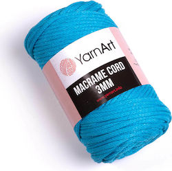 YarnArt Șnur Macrame 3mm Macrame Bumbac Turcoaz...