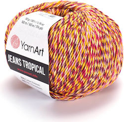 YarnArt Jeans Tropical Baumwolle Rotes Gelbes R...