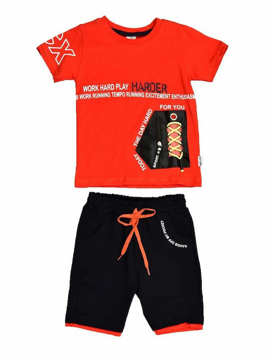 Kinder-Set mit Shorts Sommer 2Stück Rot