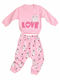 Kinder-Set mit Hose Winter 2Stück Rosa Love