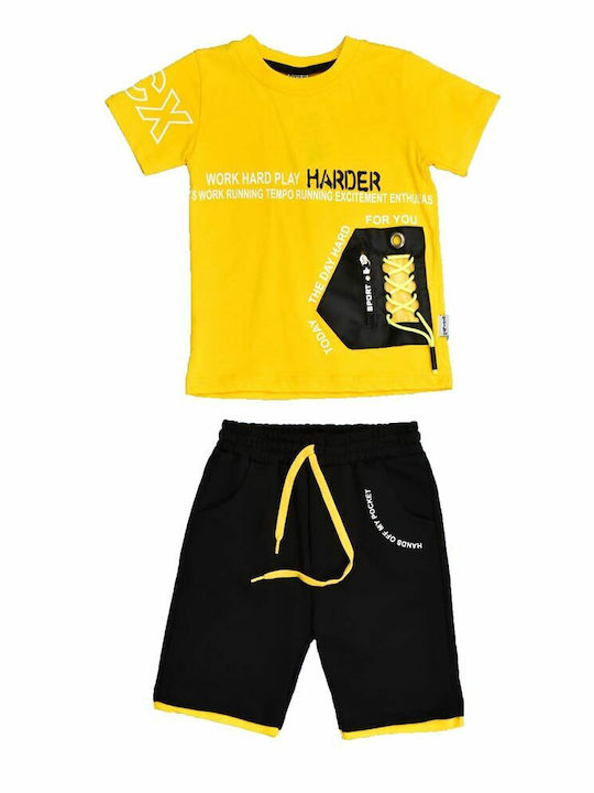 Kinder-Set mit Shorts Sommer 2Stück Gelb