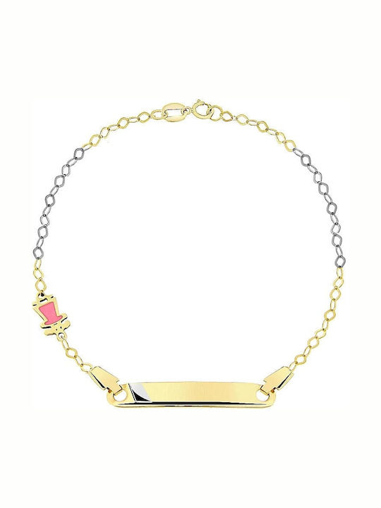Eforo Kids Bracelet ID from Gold 14K with Figure