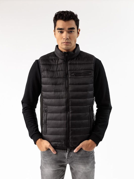 Ärmellos Winter Jacke Puffer Schwarz