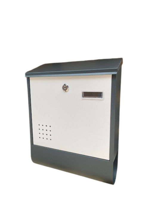 Outdoor Mailbox Inox in Black Color 38x30x38cm