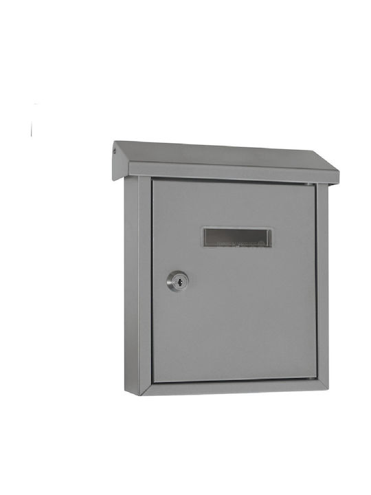 Import Hellas Outdoor Mailbox Metallic in Gray Color 19x6x19.2cm