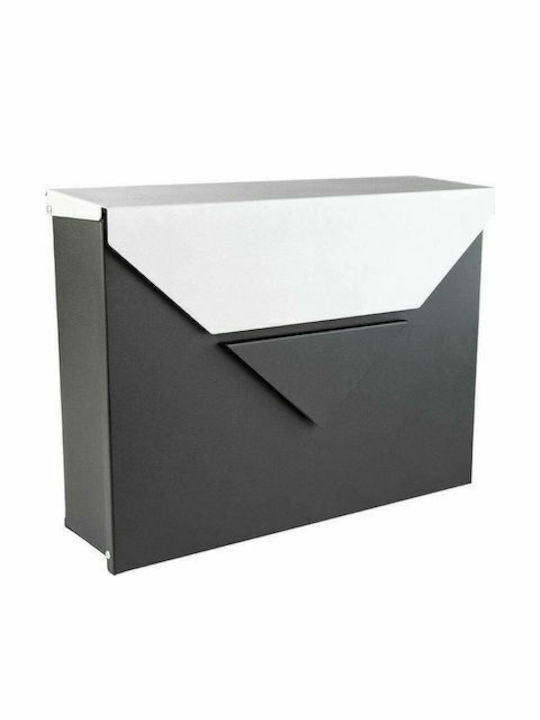 Viometal LTD Außenbereich Briefkasten Metallisch in Schwarz Farbe 37x10x27cm