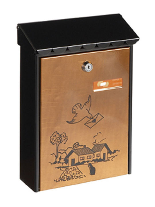 Viometal LTD Metallic Outdoor Mailbox Black 17.5cm